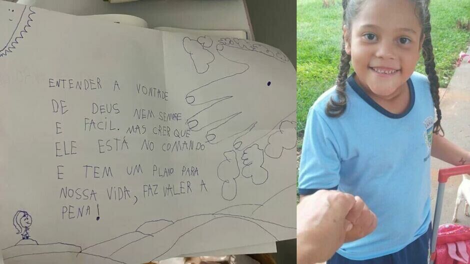 Imagem de compartilhamento para o artigo Família se emociona ao encontrar mensagem de menina que faleceu após picada de aranha em Paraíso das Águas da MS Todo dia